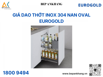 Giá dao thớt inox 304 nan Oval EPV2030 – Eurogold - ray giảm chấn